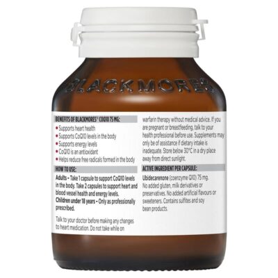 Viên Uống Bổ Tim Blackmores Coq10 75Mg 90 Viên - Mẫu Mới 4 Blackmores Coq10 75Mg 1