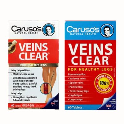 Hỗ Trợ Xương Khớp Thuốc Trị Suy Giãn Tĩnh Mạch Caruso’s Veins Clear 60 Viên Của Úc 2 Carusos Veins Clear 60 Vien 1