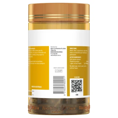 Viên Uống Keo Ong Healthy Care Propolis 2000Mg 200 Viên, Hàng Úc - Mẫu Mới 3 Healthy Care Propolis 2000 200 Capsules 1 2 3000X