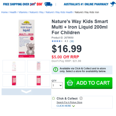 Nature'S Way Kids Smart Multi Iron Liquid - Bổ Sung Vitamin Tổng Hợp +Sắt Cho Bé 200Ml - Hàng Úc 9 Natures Way Kids Smart Multi Iron Liquid