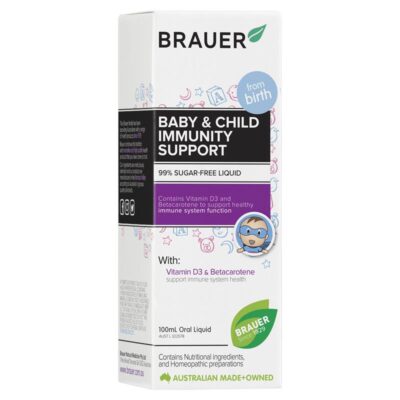 Siro Brauer Immunity - Hỗ Trợ Tăng Sức Đề Kháng Cho Bé, 100Ml - Mẫu Mới 3 Siro Brauer Immunity 3