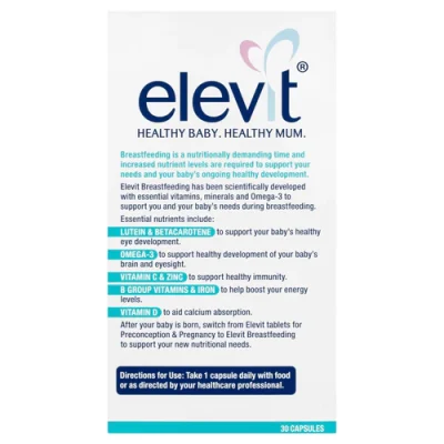Elevit Breastfeeding Multivitamin Capsules 30 Capsules 291871 500X