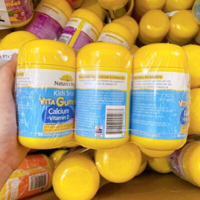 Kẹo Dẻo Nature'S Way Calcium + Vitamin D Giúp Tăng Chiều Cao Xương Chắc Khỏe Cho Bé 60 Viên, Hàng Úc 2 Keo Calcium 1