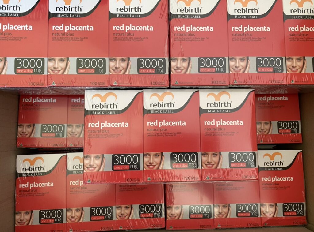 Viên Uống Nhau Thai Cừu Đỏ Rebirth Red Placenta 3000Mg 100 Viên Hàng Úc 9 Ntc Do 1