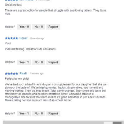 Iron Melts Vien Bo Sung Sat Acid Folic Vitamin B12 Va Vitamin C Feedback